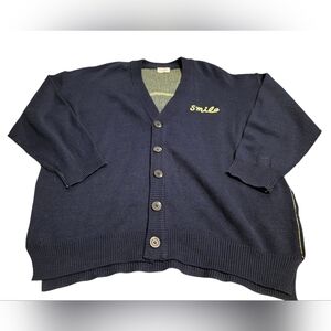 3.14 Pi Oversized Smile Cardigan Navy & Neon Size OS